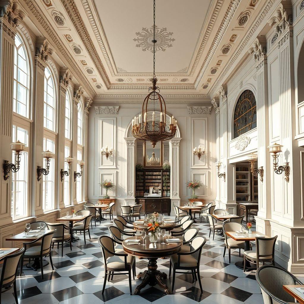 Neoclassic coffee shop - AI Generated