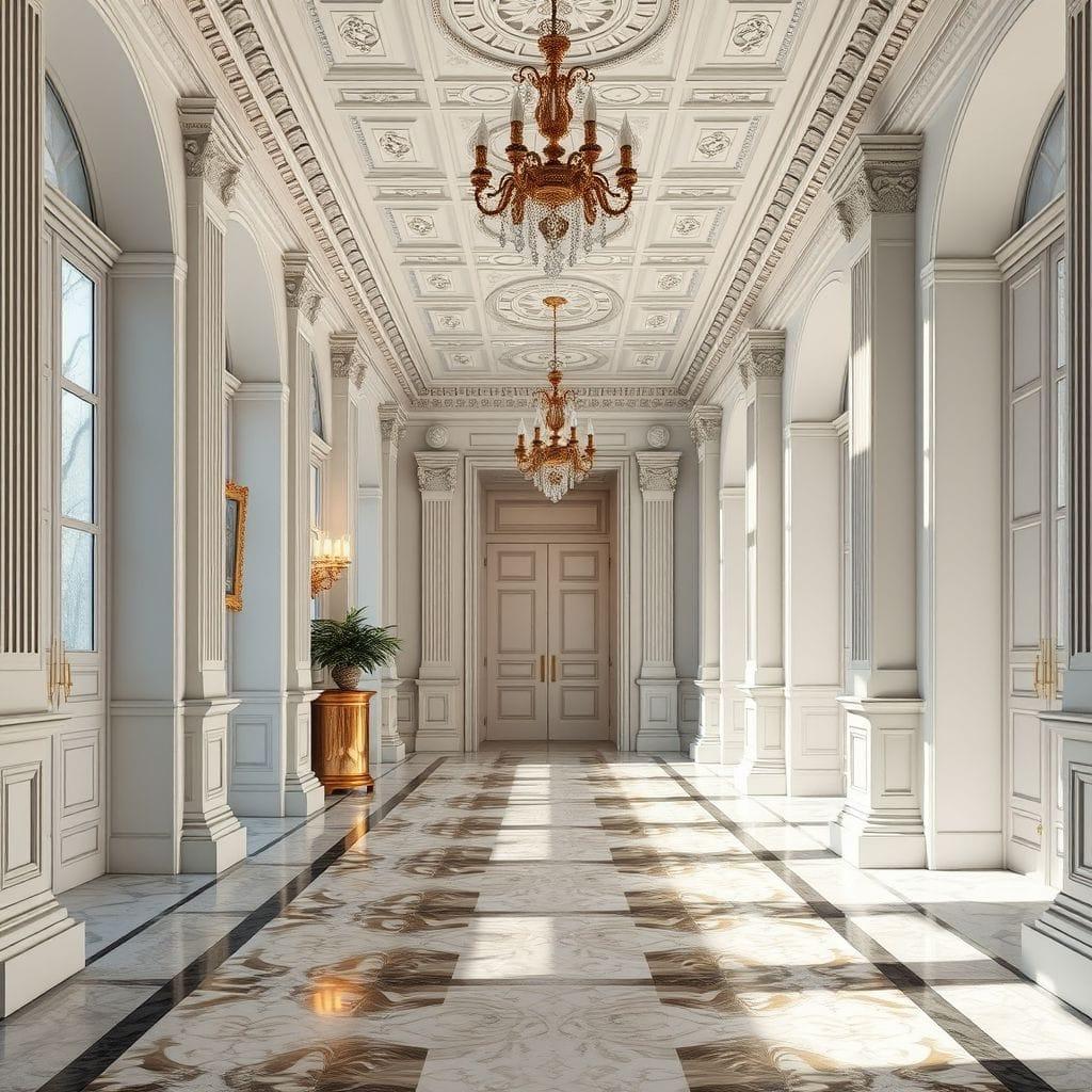 Neoclassic hallway - AI Generated
