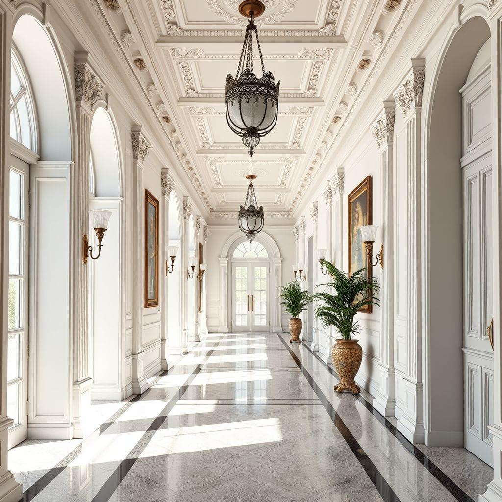 Neoclassic hallway - AI Generated