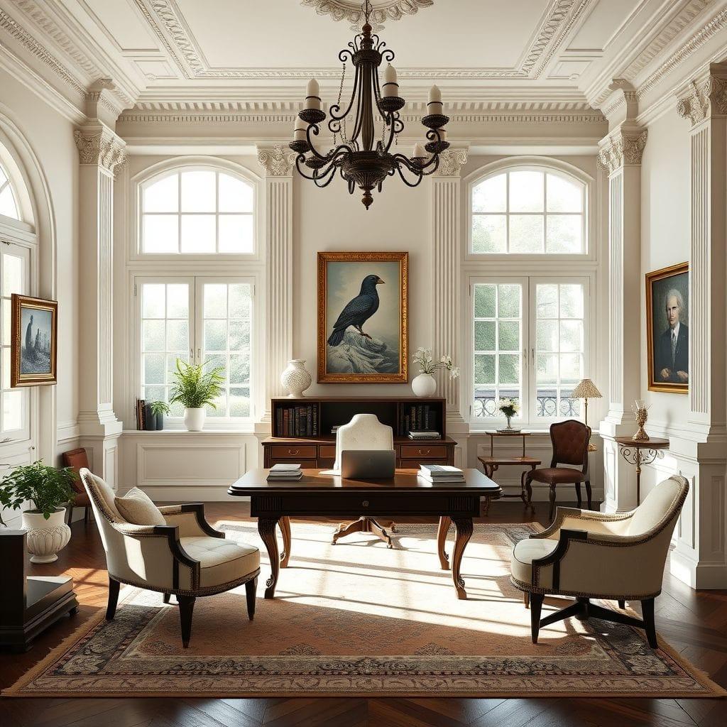 Neoclassic home office - AI Generated