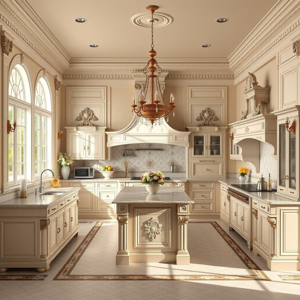 Neoclassic kitchen - AI Generated