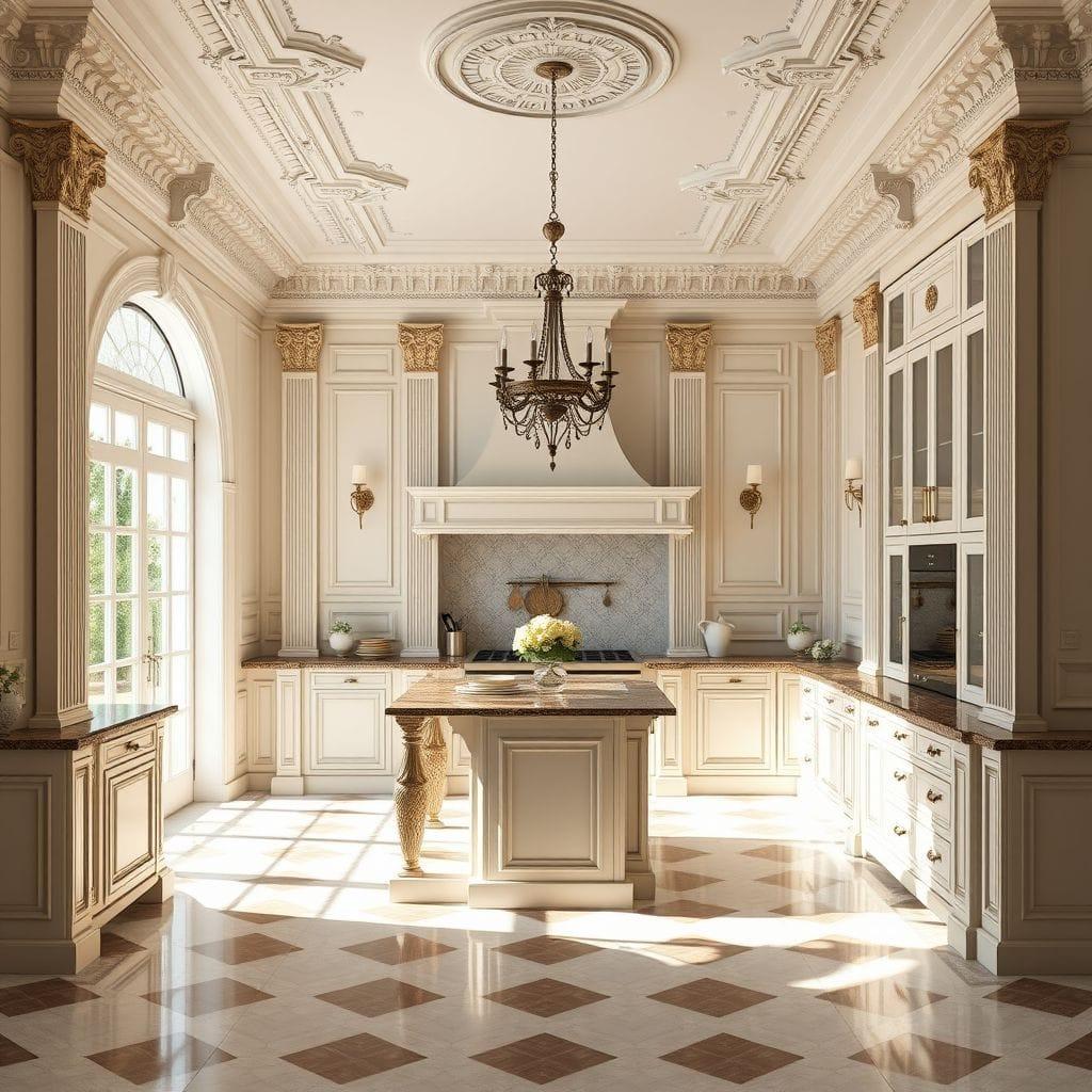 Neoclassic kitchen - AI Generated