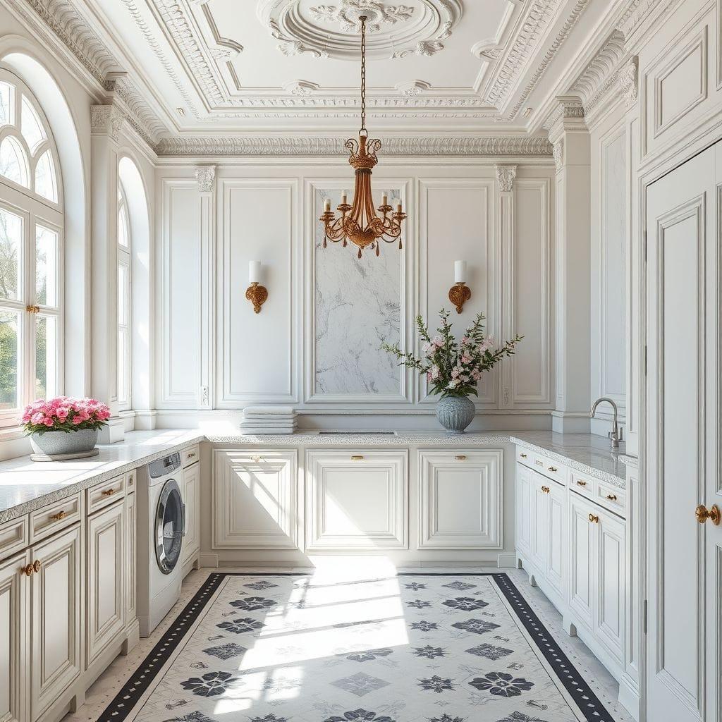 Neoclassic laundry room - AI Generated