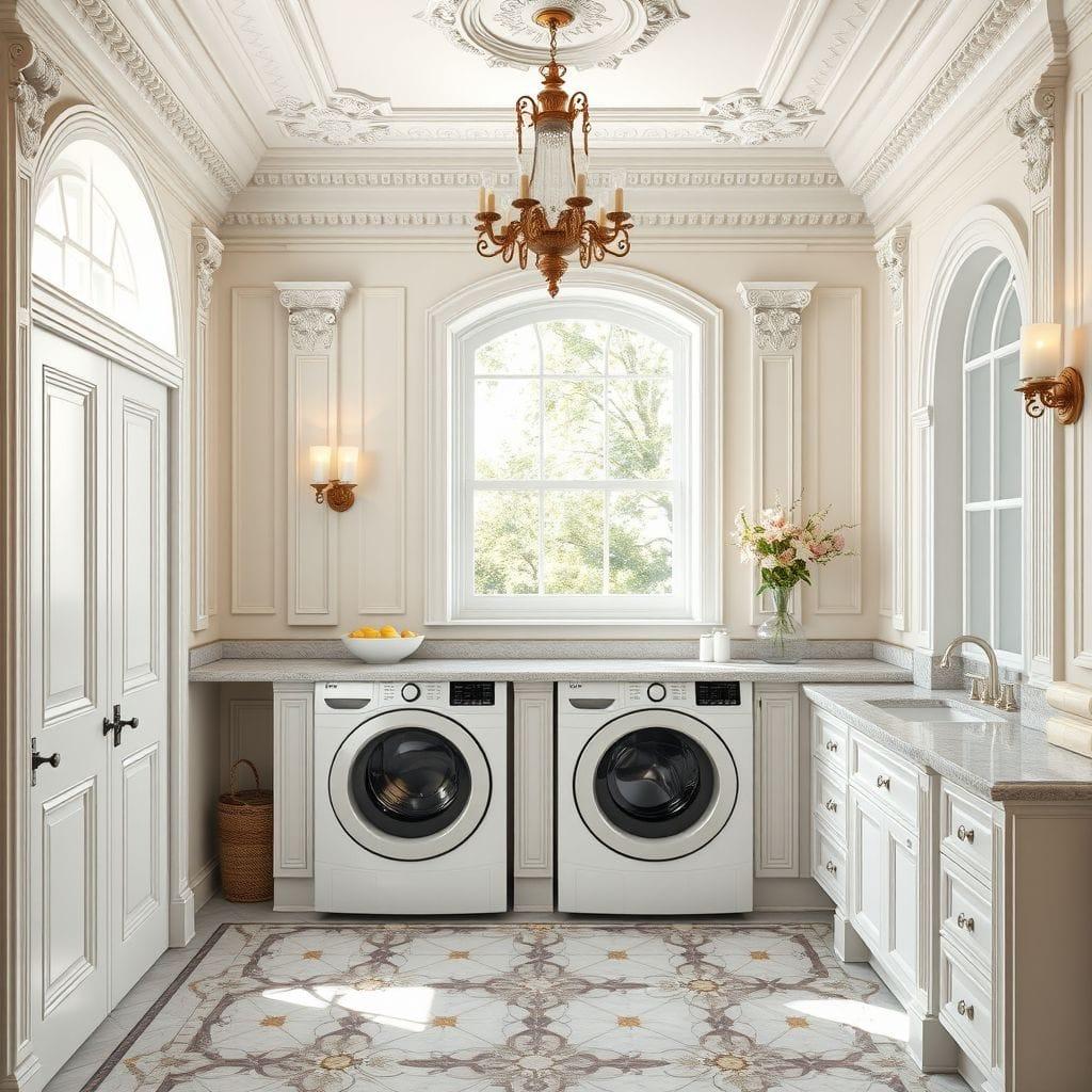 Neoclassic laundry room - AI Generated