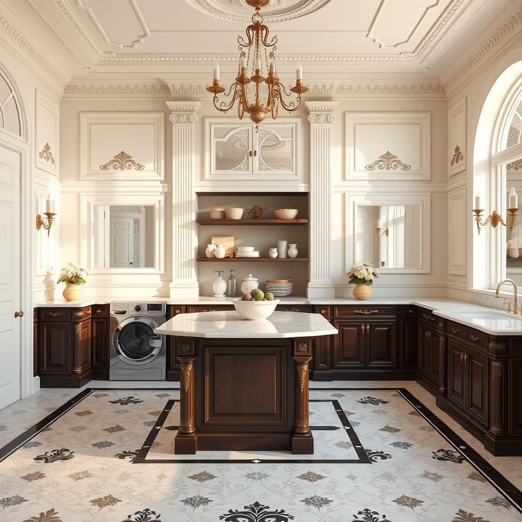 Neoclassic laundry room - AI Generated