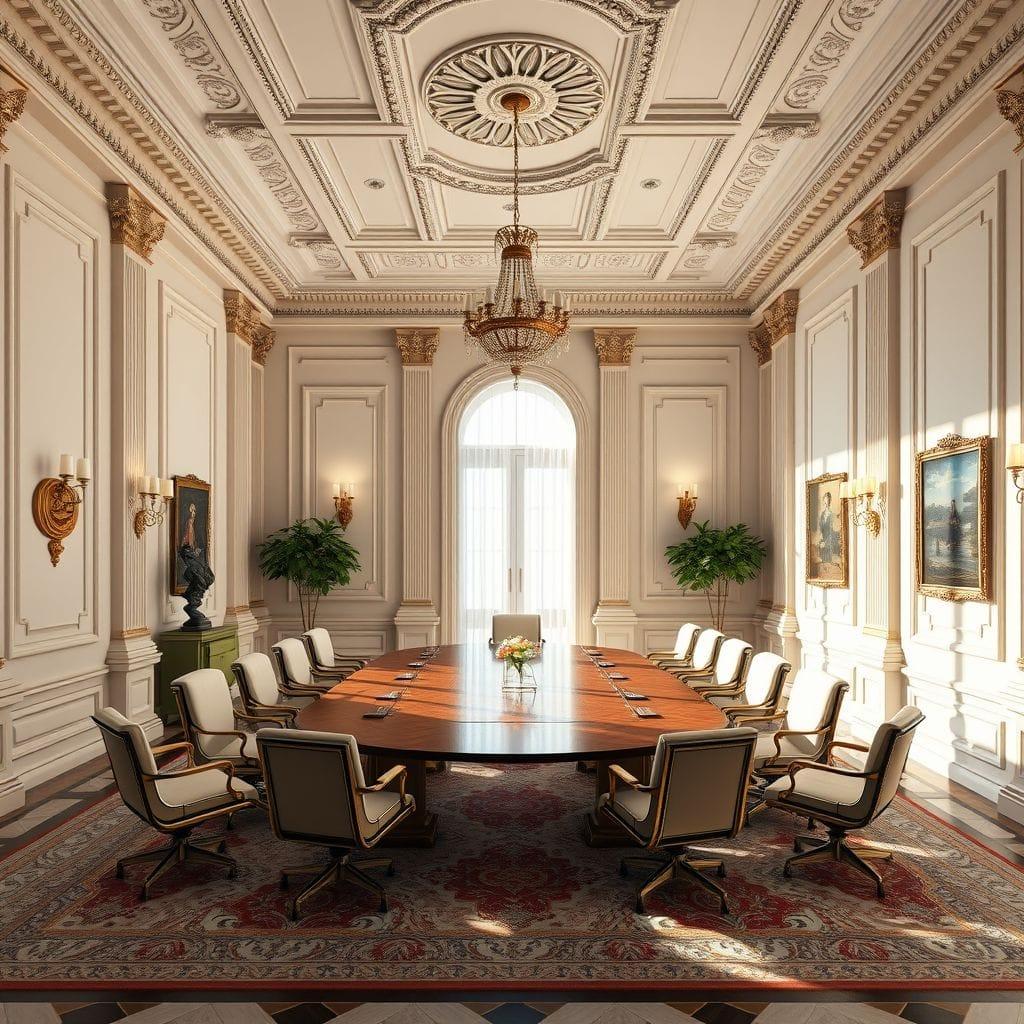 Neoclassic meeting room - AI Generated