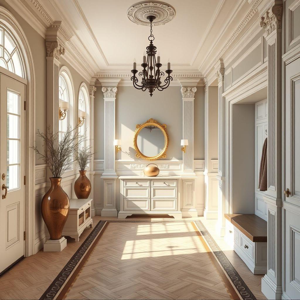 Neoclassic mudroom - AI Generated