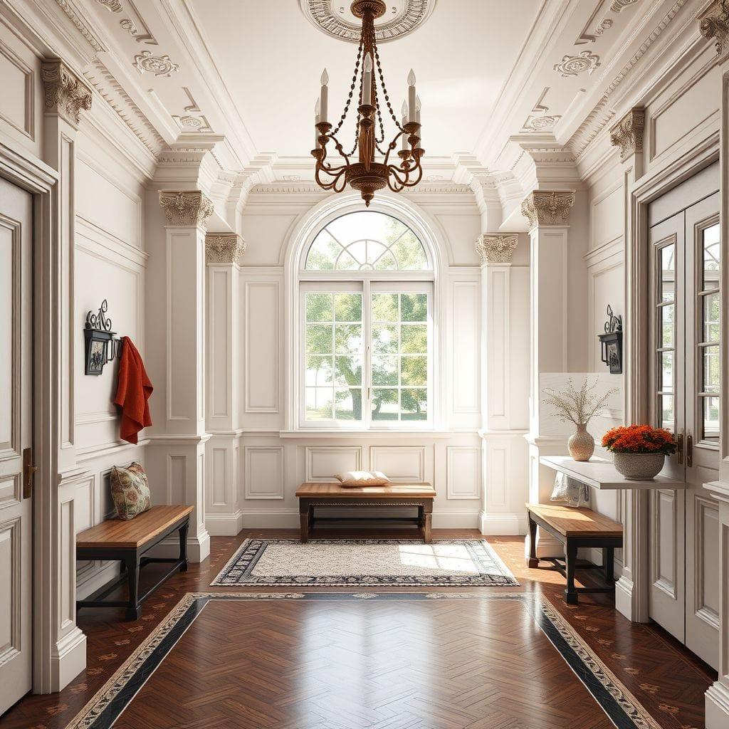 Neoclassic mudroom - AI Generated