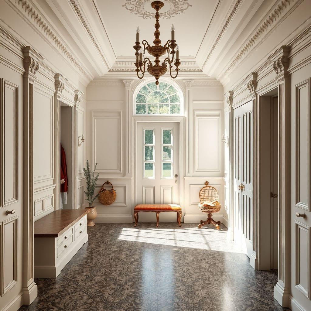 Neoclassic mudroom - AI Generated