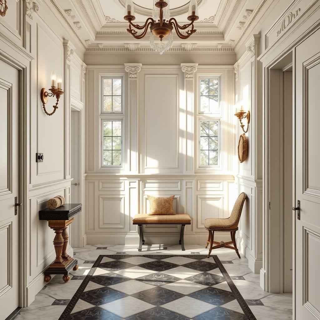 Neoclassic mudroom - AI Generated