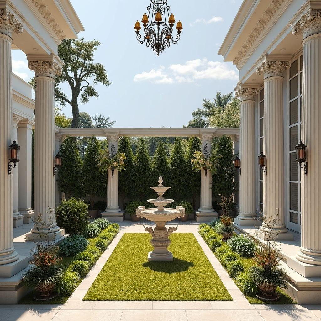 Neoclassic outdoor garden - AI Generated