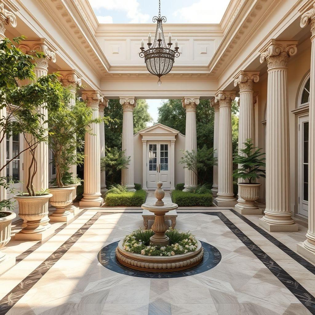 Neoclassic outdoor garden - AI Generated