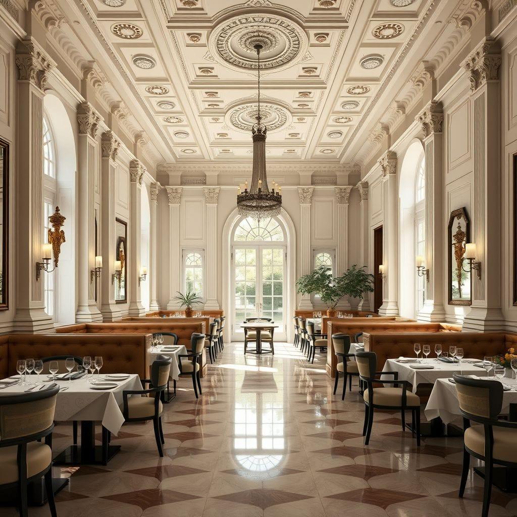 Neoclassic restaurant - AI Generated