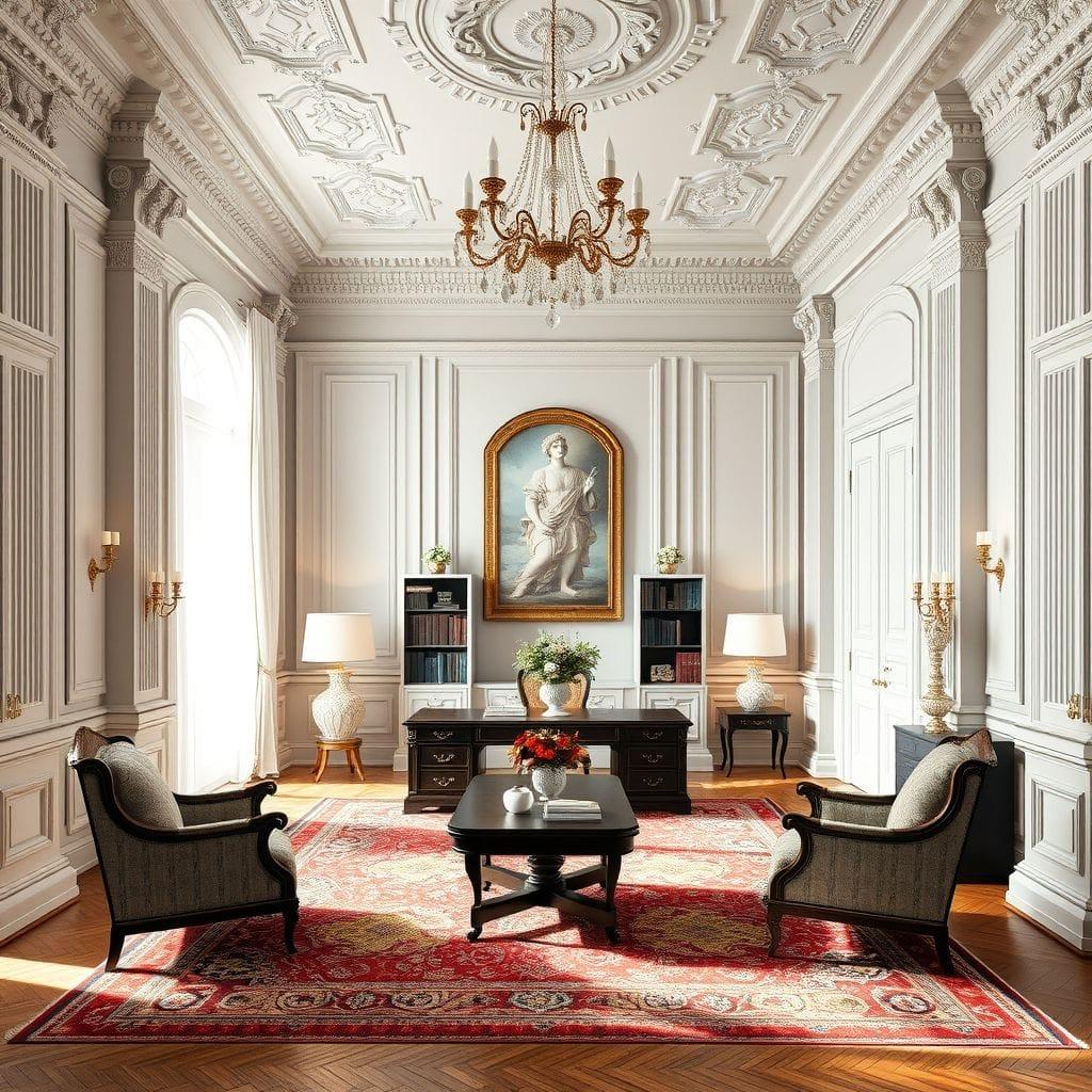 Neoclassic study room - AI Generated
