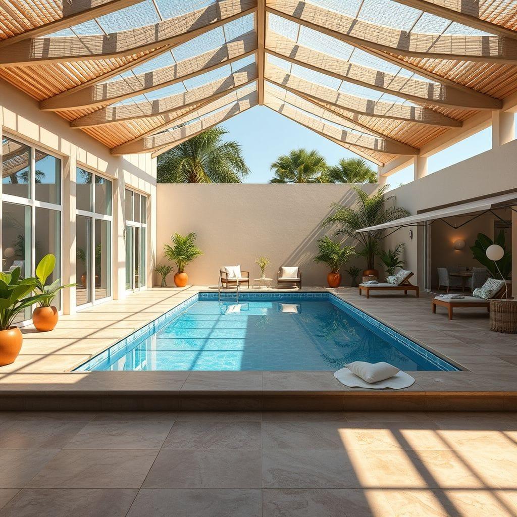  outdoor pool area - AI Generated