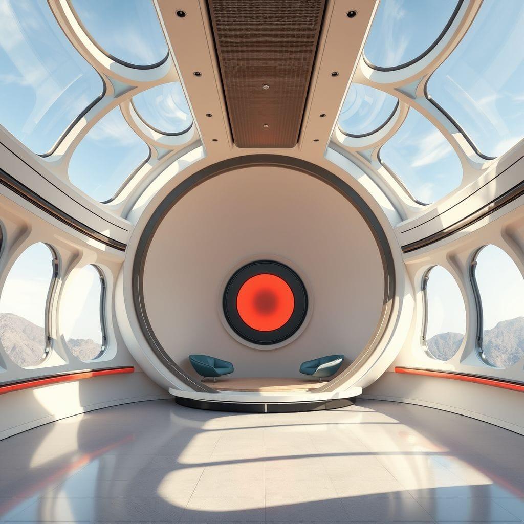 Retro Futuristic drop zone - AI Generated