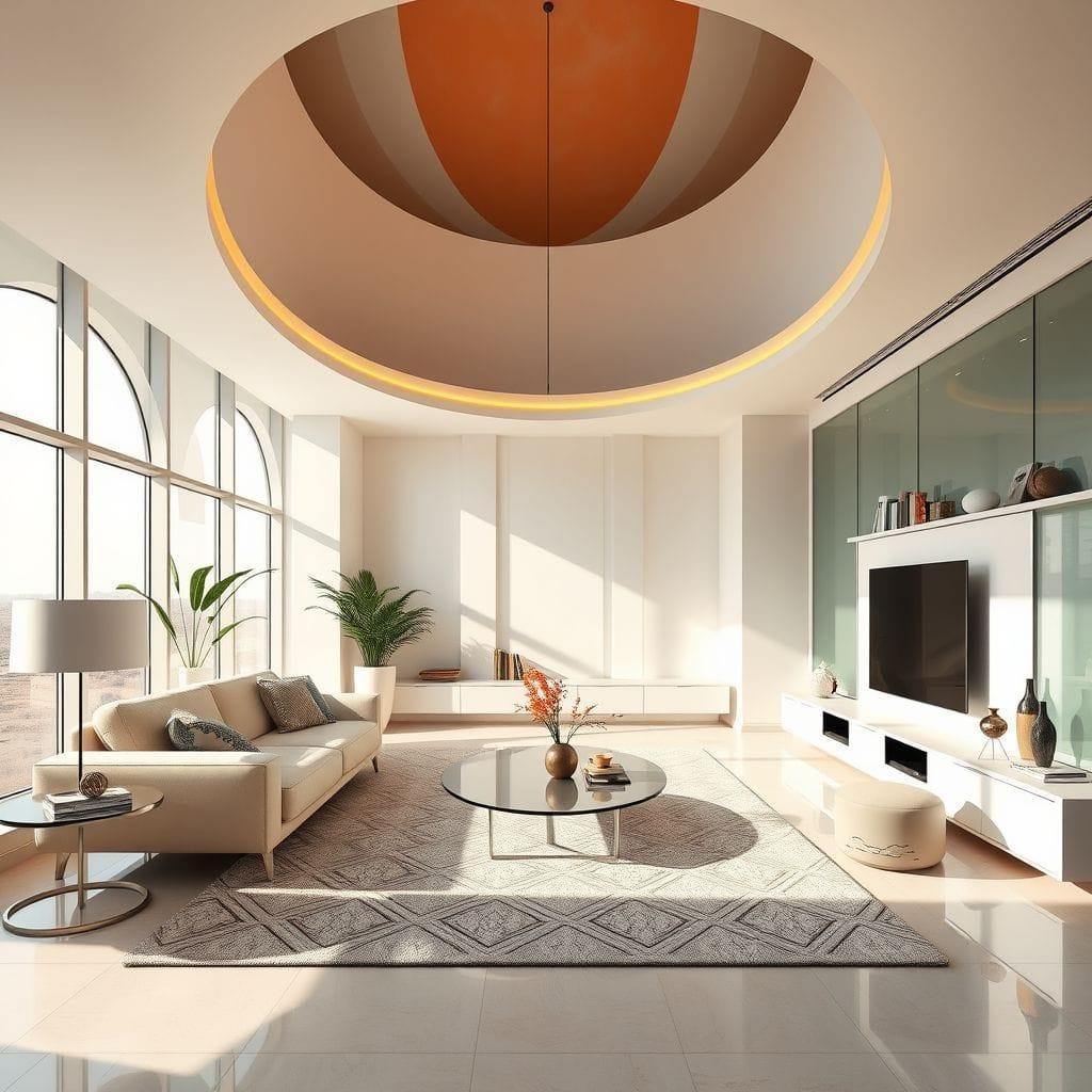 Retro Futuristic living room - AI Generated