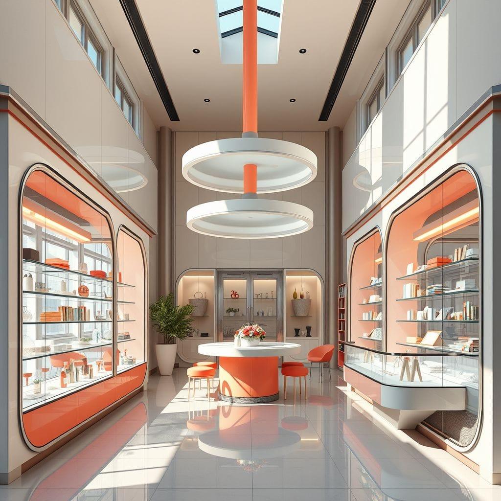 Retro Futuristic store - AI Generated
