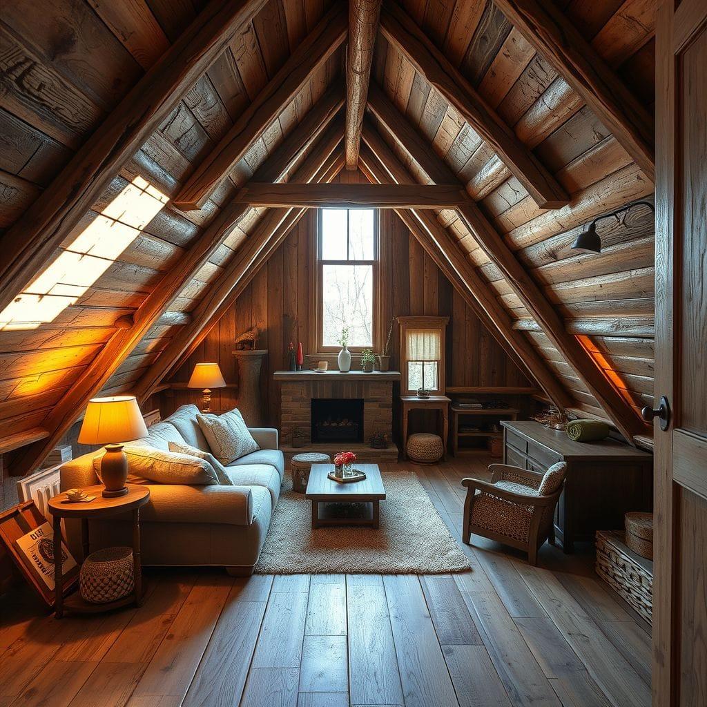 Rustic attic - AI Generated