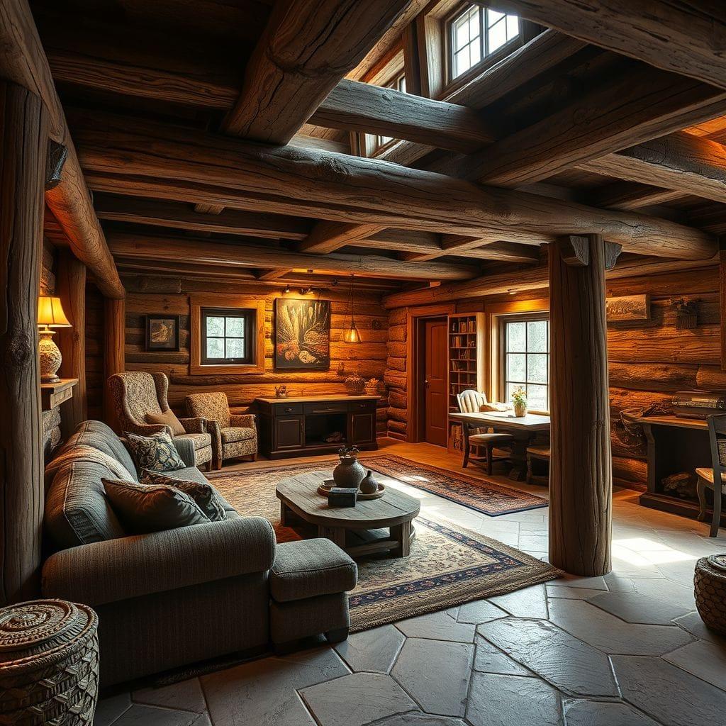 Rustic basement - AI Generated