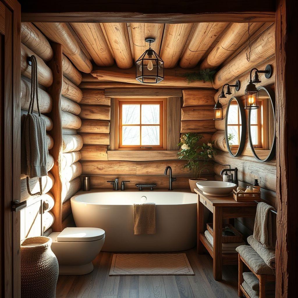 Rustic bathroom - AI Generated