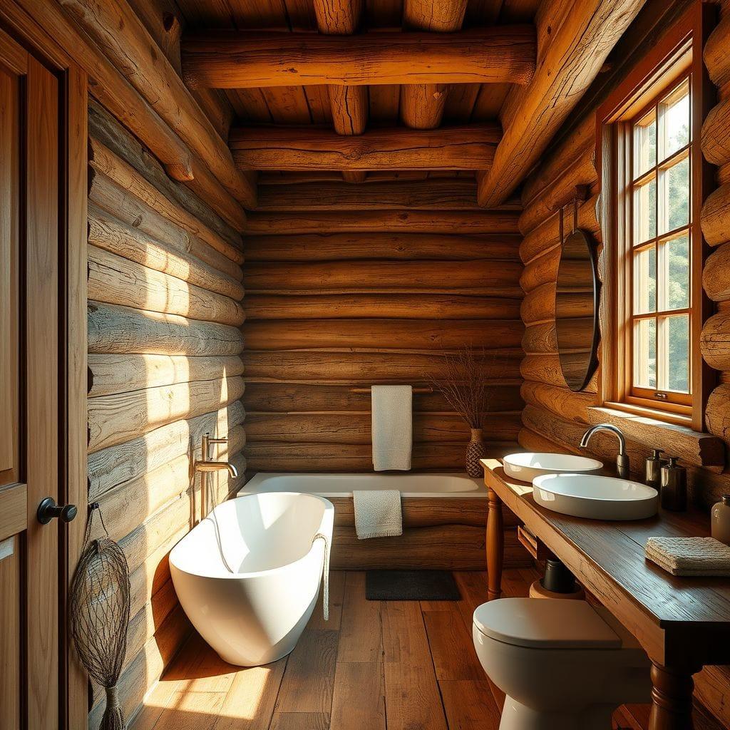 Rustic bathroom - AI Generated