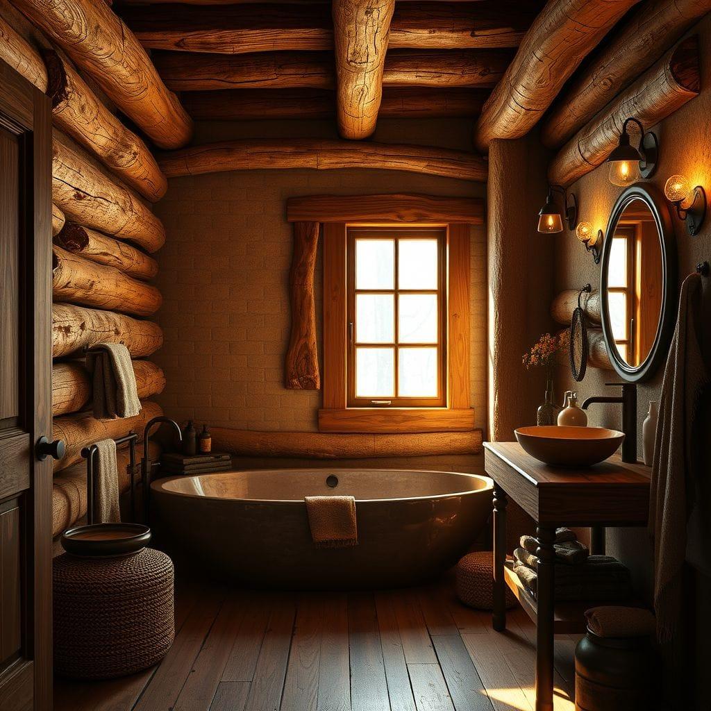 Rustic bathroom - AI Generated