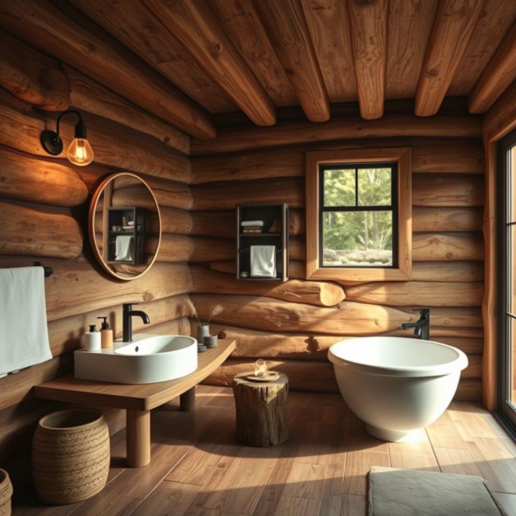 Rustic bathroom - AI Generated