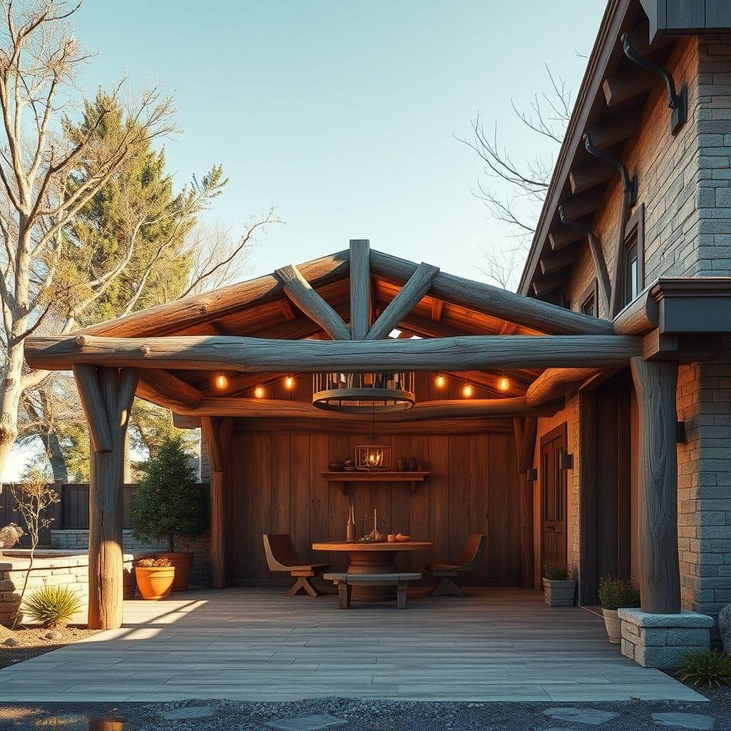 Rustic carport - AI Generated