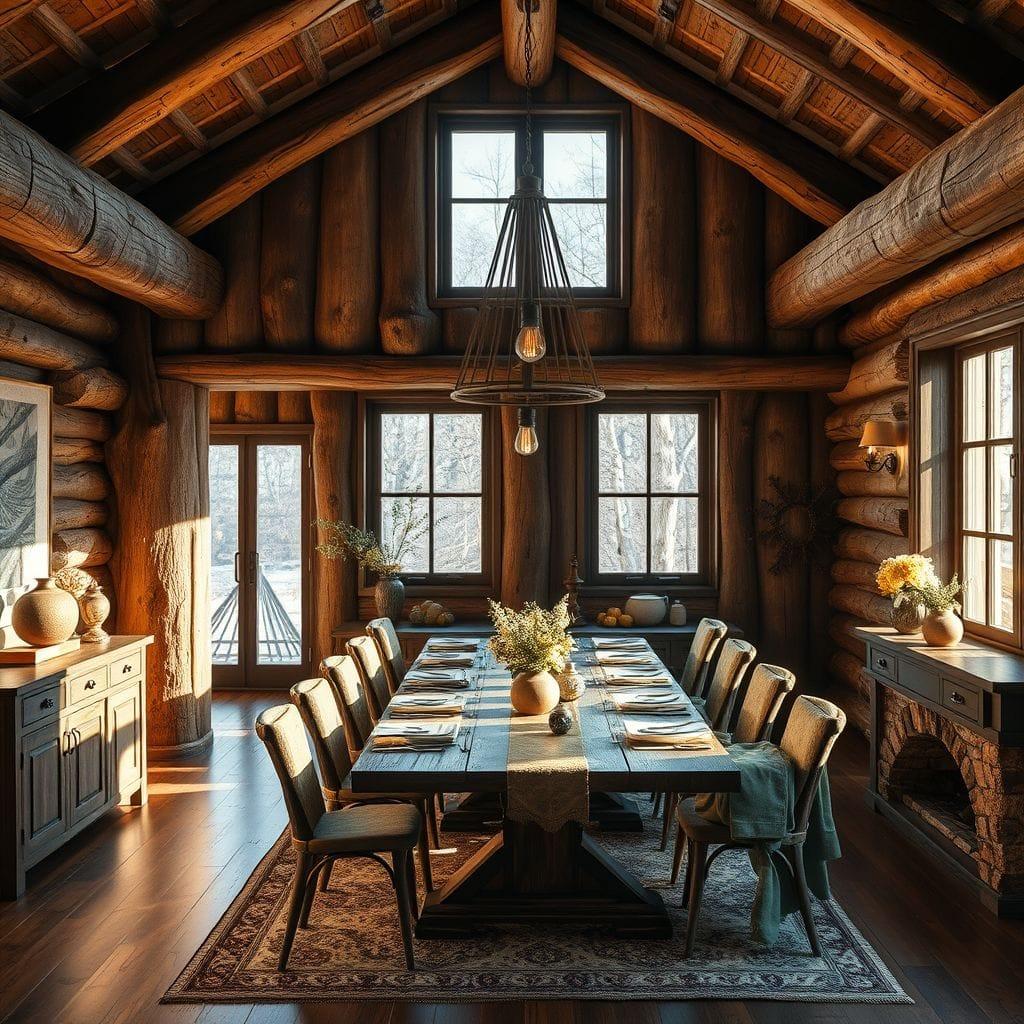 Rustic dining room - AI Generated