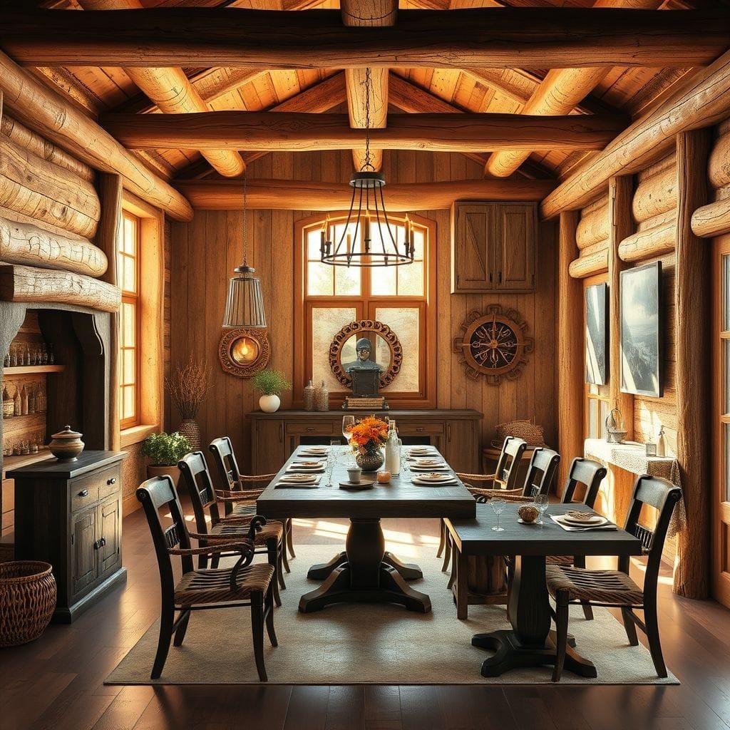 Rustic dining room - AI Generated