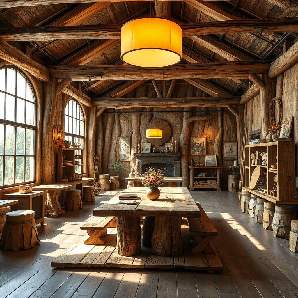 Rustic exhibition space - AI Generated