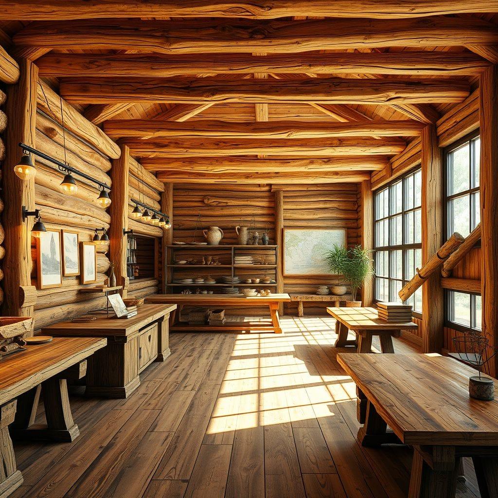 Rustic exhibition space - AI Generated
