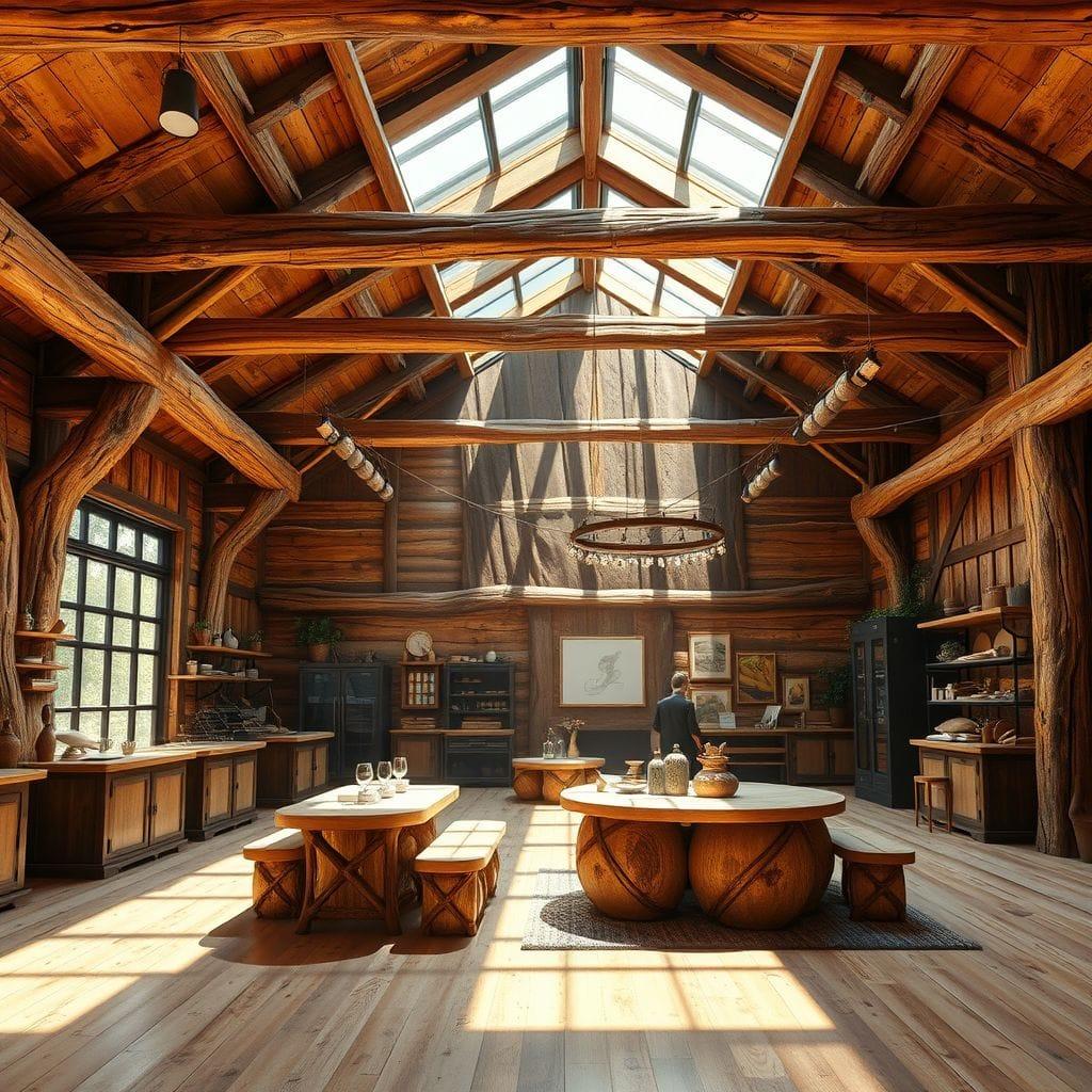 Rustic exhibition space - AI Generated
