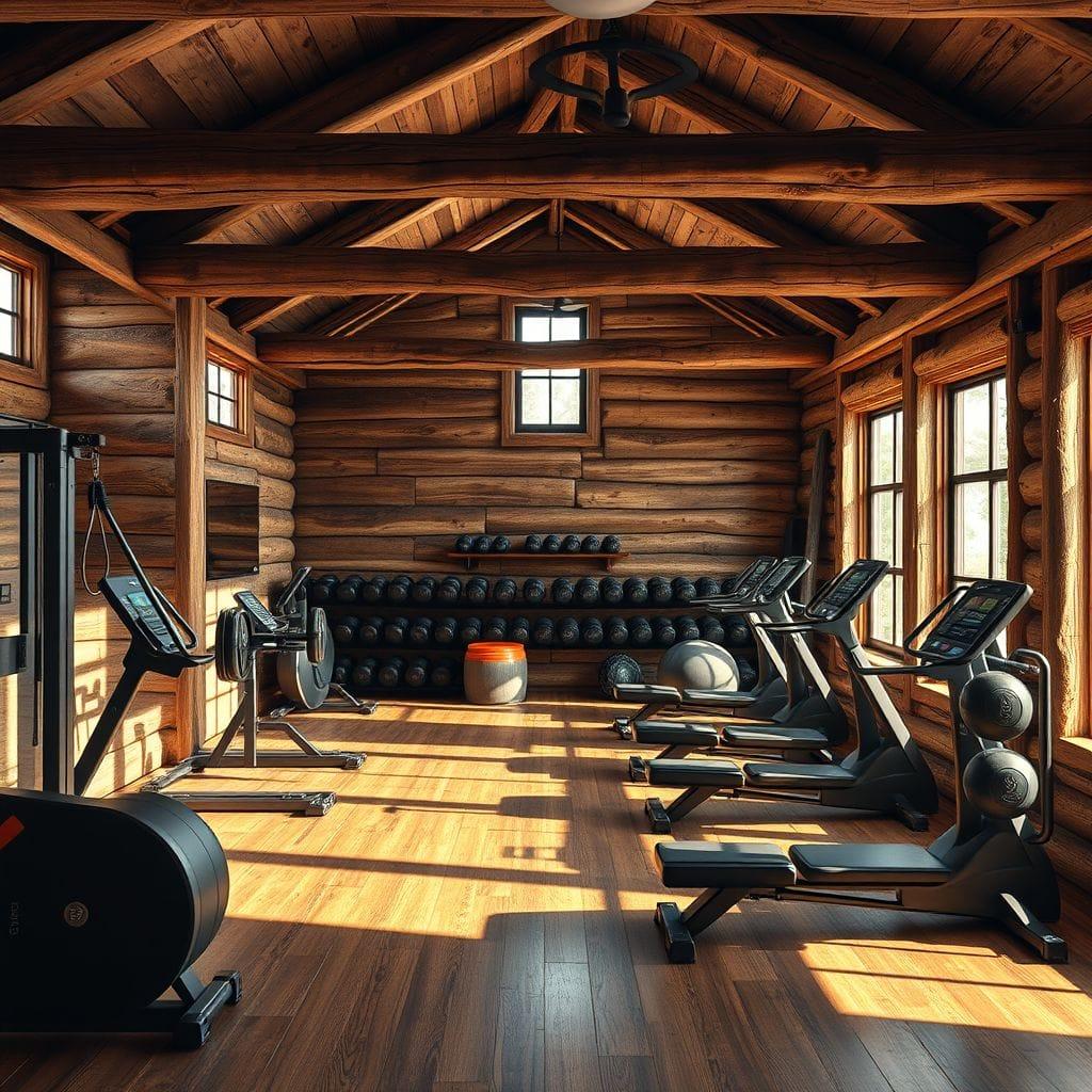 Rustic gym - AI Generated
