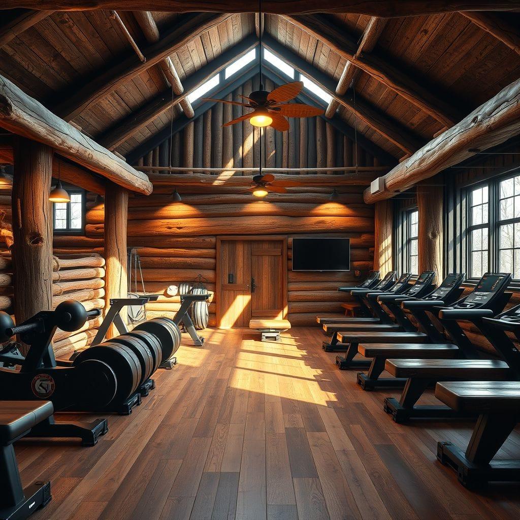 Rustic gym - AI Generated