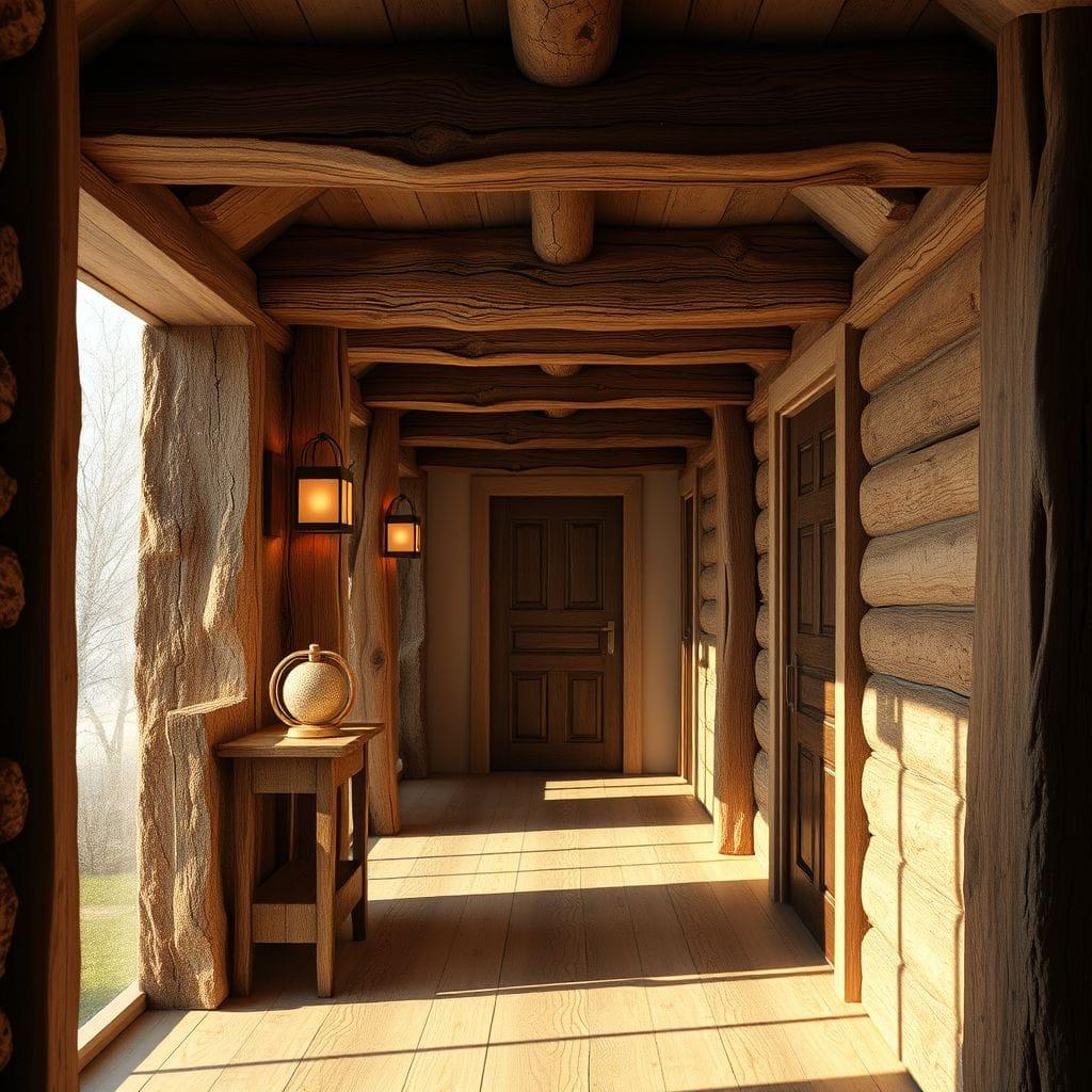 Rustic hallway - AI Generated