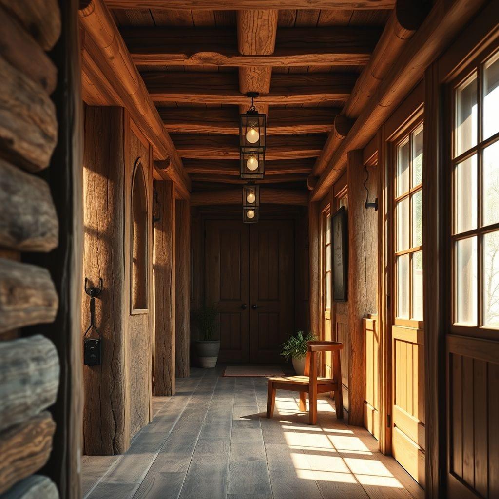 Rustic hallway - AI Generated