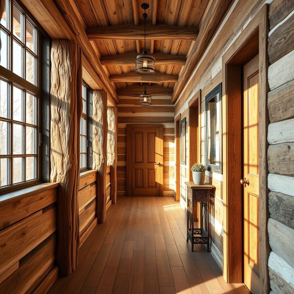 Rustic hallway - AI Generated