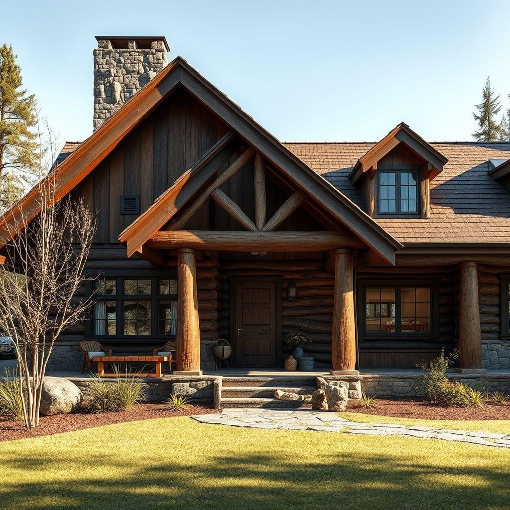 Rustic house exterior - AI Generated