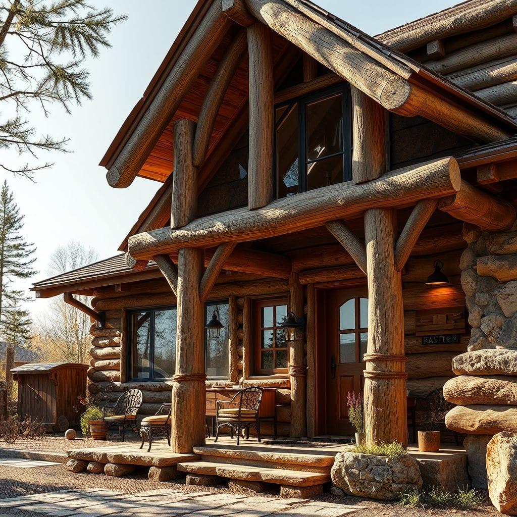 Rustic house exterior - AI Generated