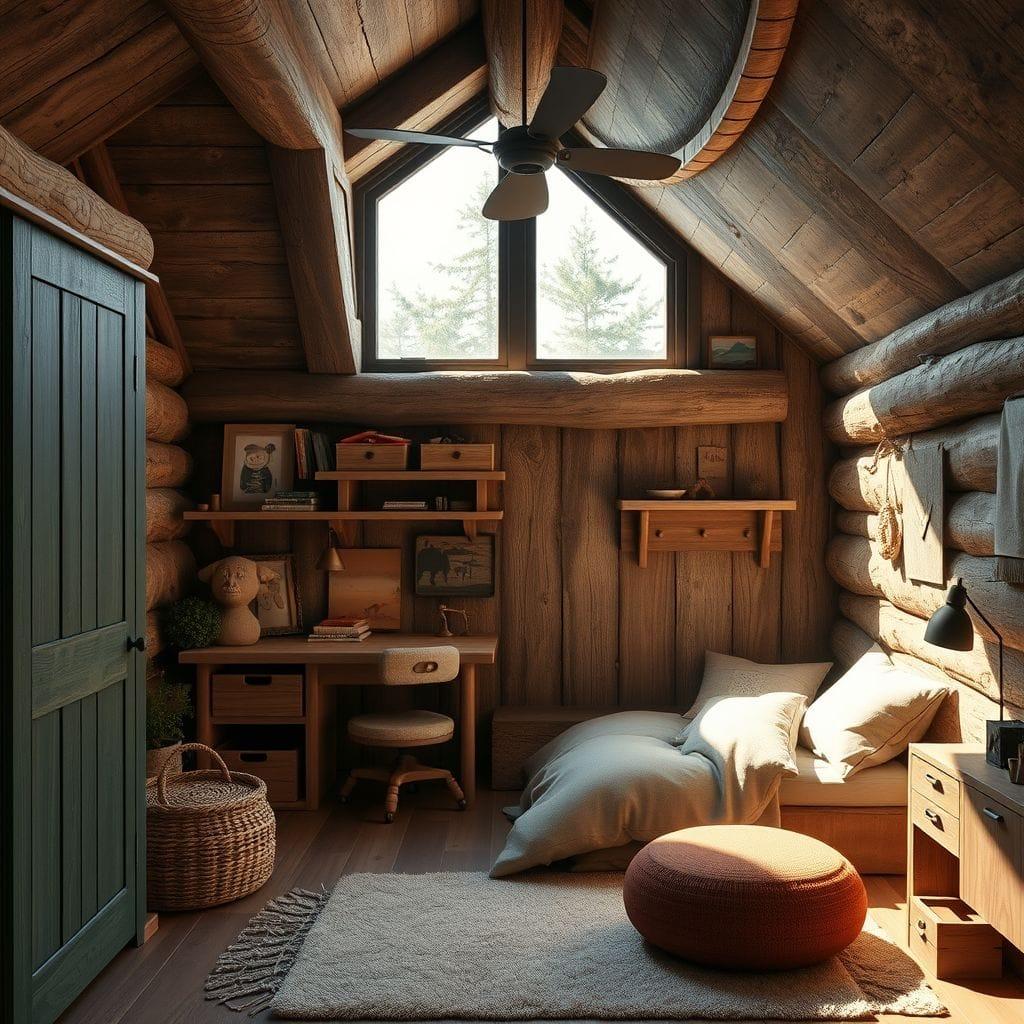 Rustic kids room - AI Generated