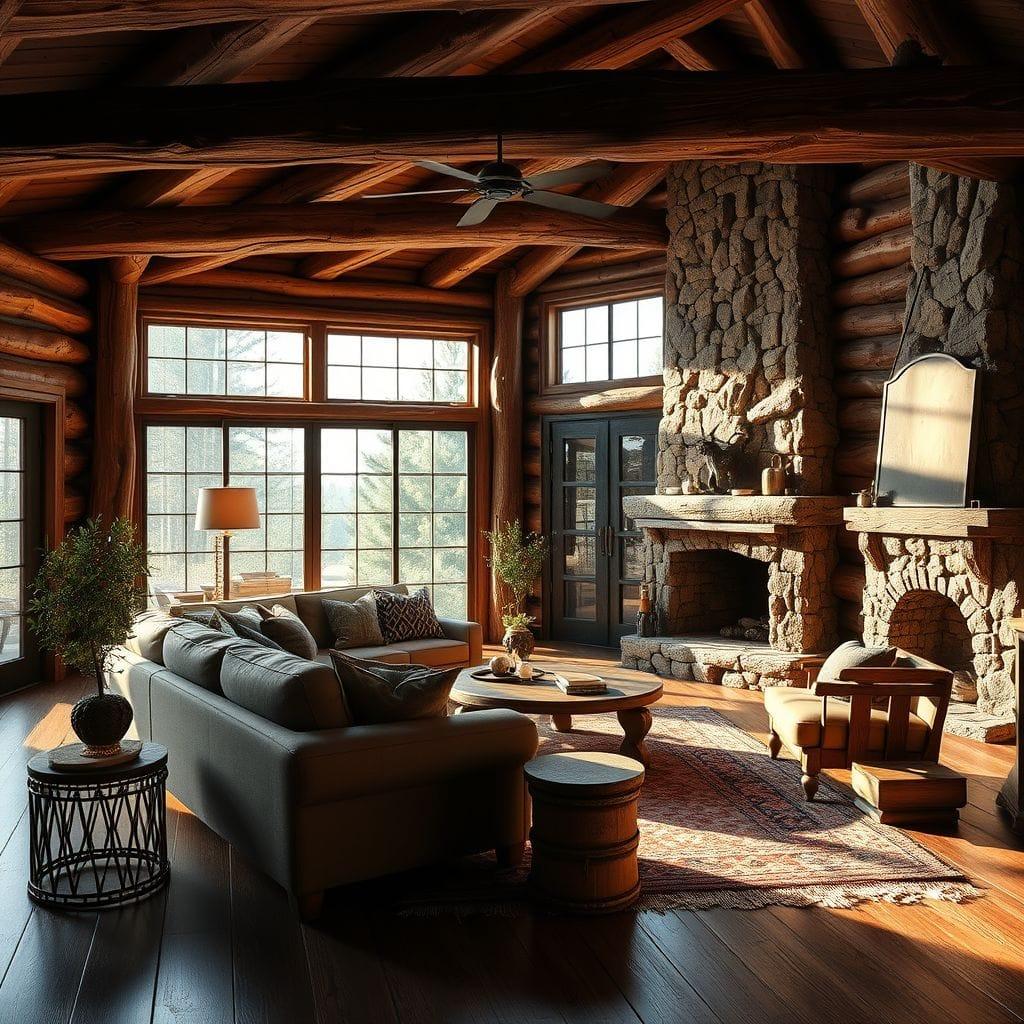 Rustic living room - AI Generated