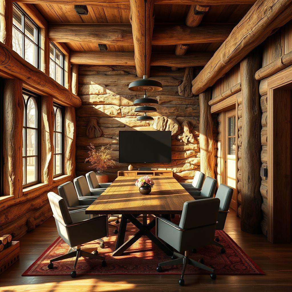 Rustic meeting room - AI Generated