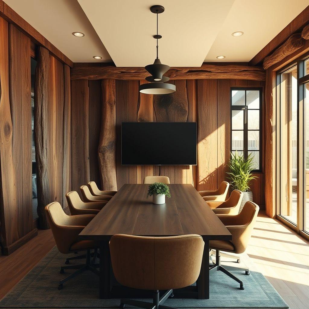 Rustic meeting room - AI Generated