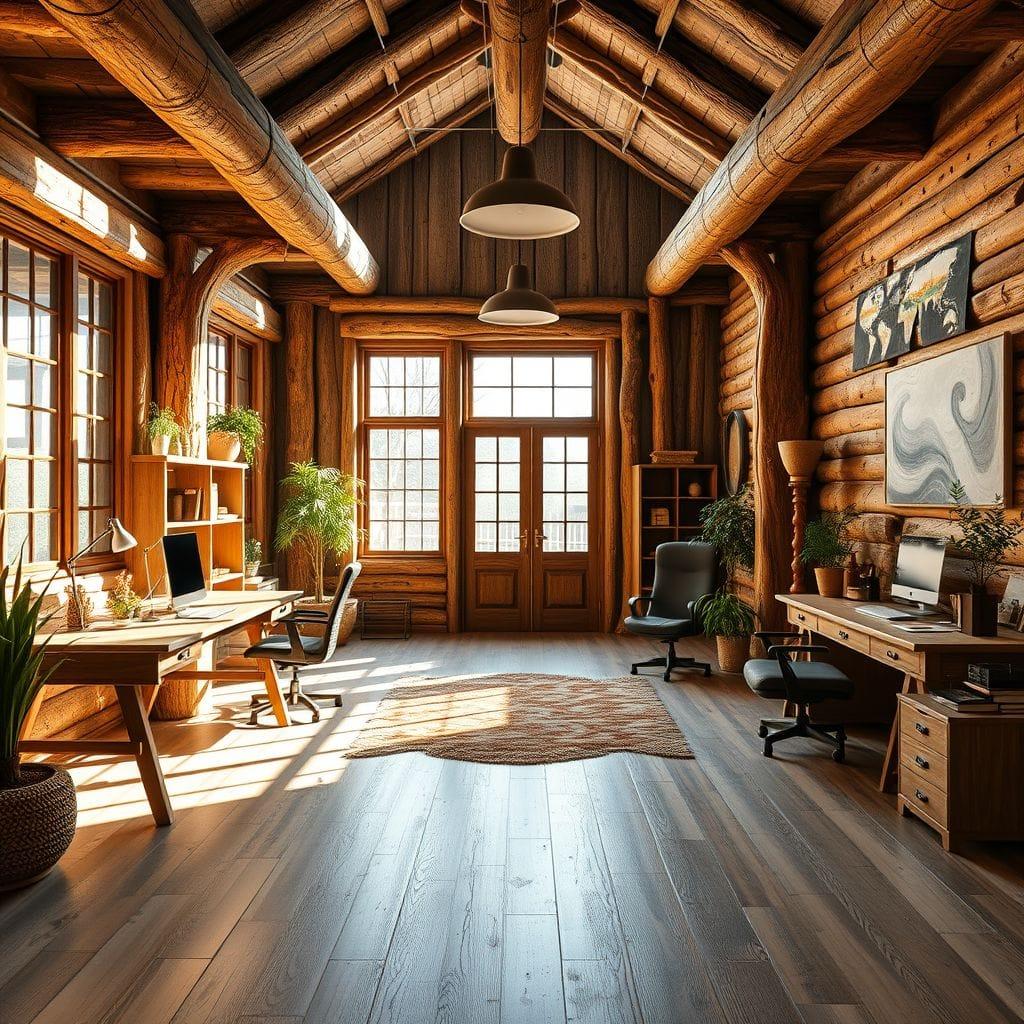 Rustic office - AI Generated