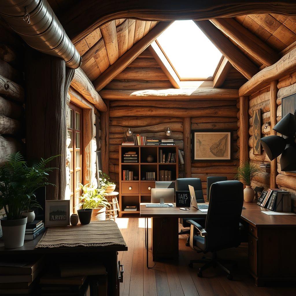 Rustic office - AI Generated