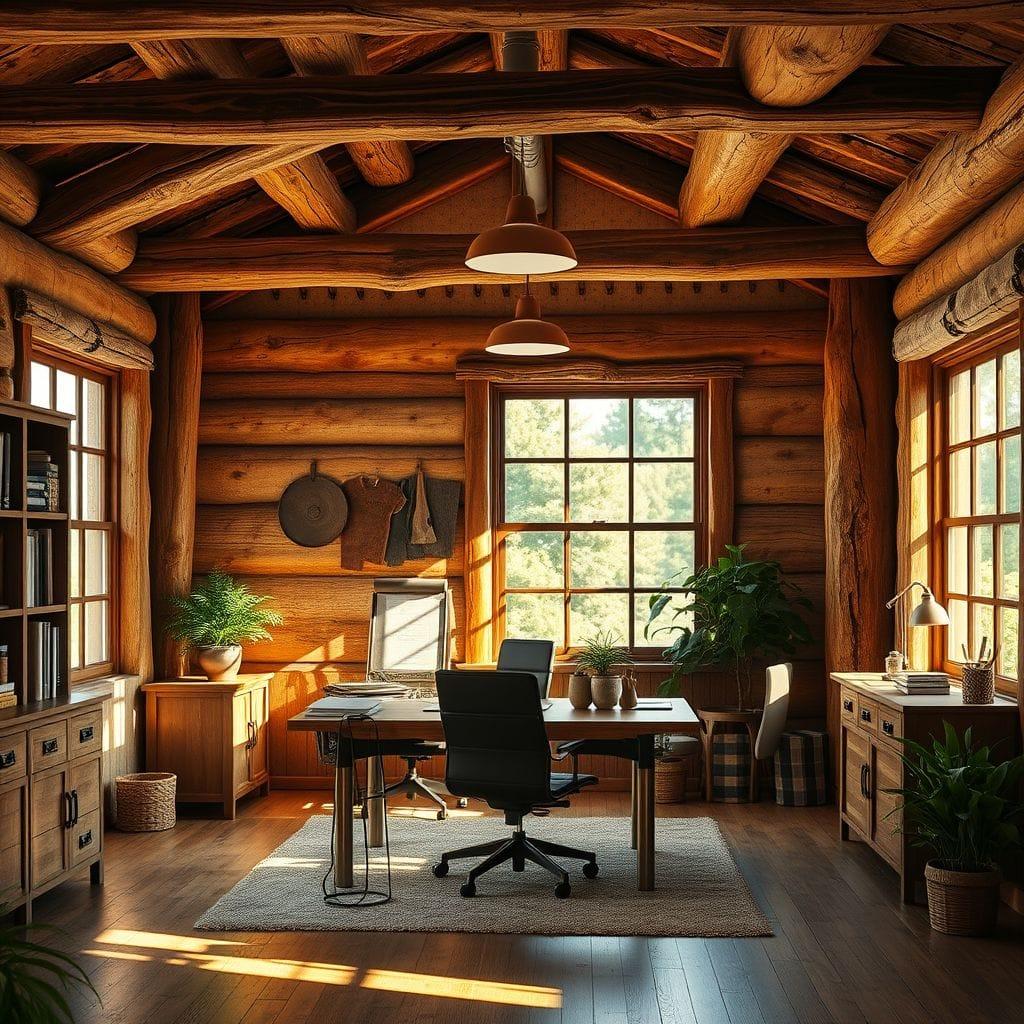 Rustic office - AI Generated