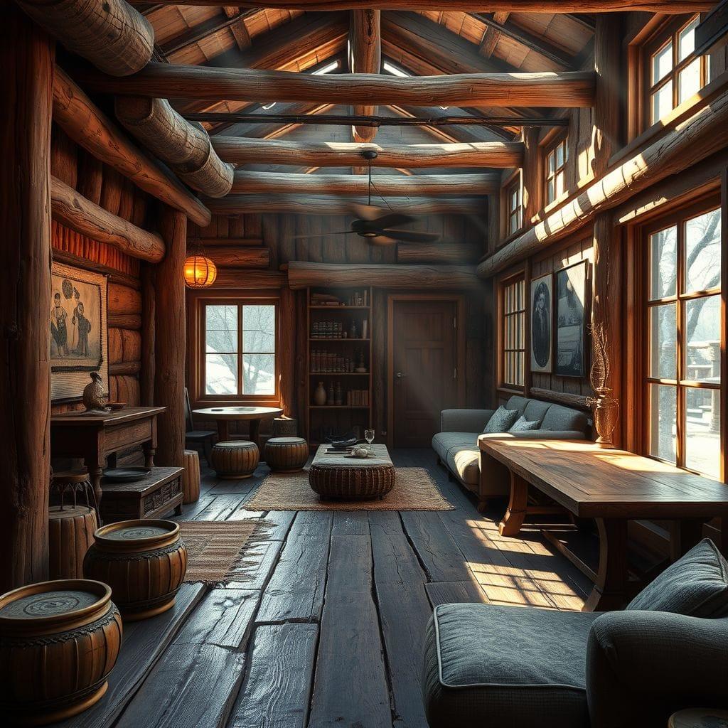 Rustic onsen - AI Generated
