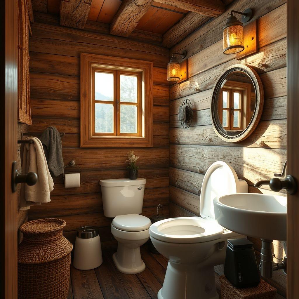 Rustic toilet - AI Generated